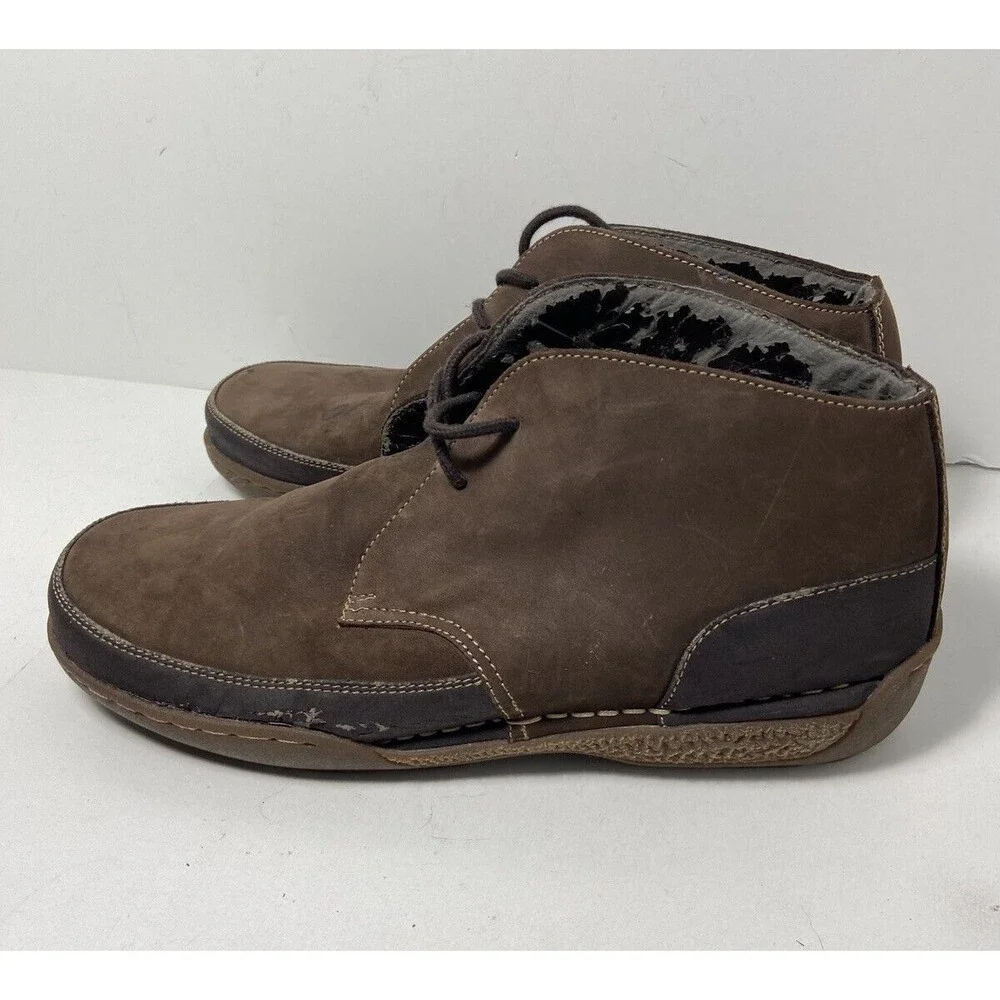 GH Bass Earth Mens Size 10D Dark Brown  Suede Leather Booties